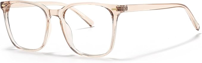 Oversized Square Blue Light Blocking Glasses for Women Men, Anti-Fatigue Computer Monitor Glasses Reduce Eye Strain