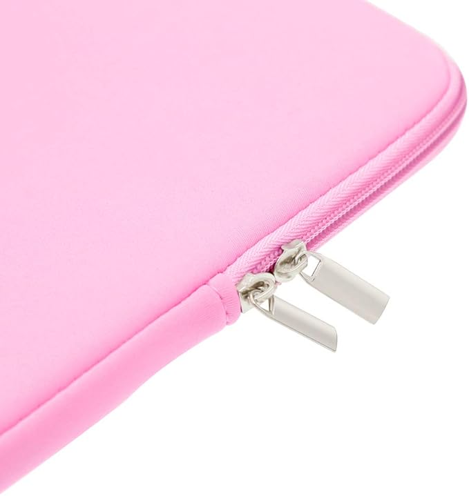 RAINYEAR Laptop Sleeve Case Compatible with 13.3 Inch Notebook Computer Tablet Chromebook 14" MacBook Pro/Max M1 M2 M3 M4 M5 Soft Cover Protective Case Zipper Carrying Bag (Pink)