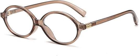 Breaksun Fashion Oval Glasses for Women Men Retro Round Tortoise Frame Blue Light Glasses Nerd Eyeglasses