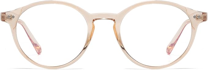 HJSTES Vintage Blue Light Glasses for Women Men Round Bluelight Blocking Glasses Thick TR90 Frame Eyeglasses