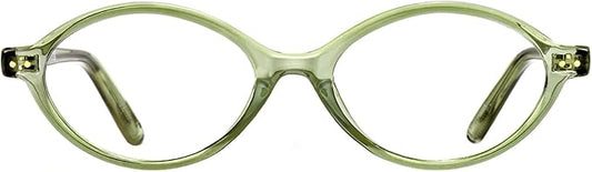 TIJN Olisa Blue Light Blocking Glasses for Women Men,Retro Oval Frame Bluelight Eyeglasses for Gaming/Computer/Screen