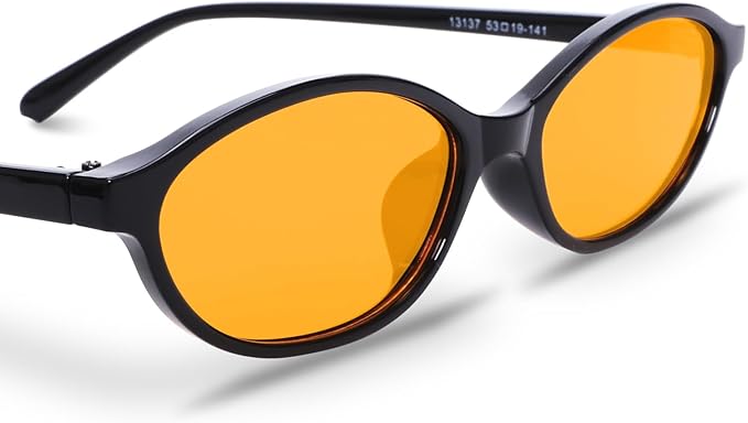 GUVIVI Retro Oval Sunglasses for Women Chic Cat Eye 90s Sunnies Lightweight Narrow Shades Trendy UV protection Sun Glasses