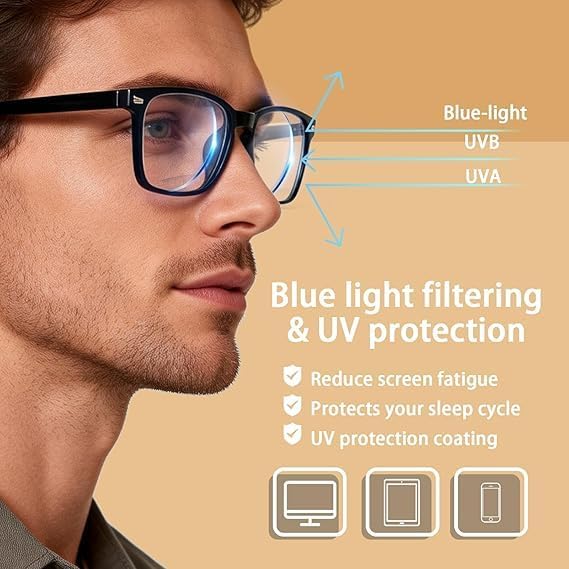 BIRDDIE Blue Light Blocking Glasses for Women & Men, UV400 Anti-Glare Computer Glasses for Gaming,Reading & Eye Strain Relief