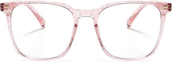 Oversized Square Blue Light Blocking Glasses for Women Men, Anti-Fatigue Computer Monitor Glasses Reduce Eye Strain