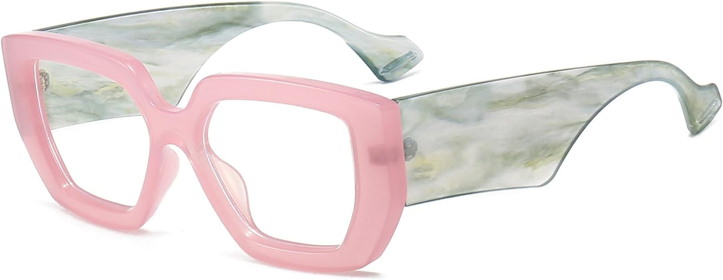 AIEYEZO Thick Frame Blue Light Glasses Men Women, Fashion Square Computer Eyeglass Anti Eyestrain & Prevent Headache