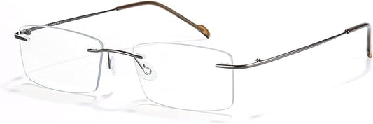 Cyxus 11g Titanium Blue Light Blocking Glasses Men Woman Rimless Ultralight Computer Gaming Office Study Eyeglasses 8602