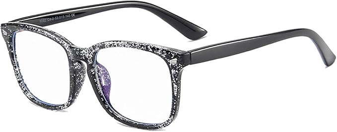 MAXJULI Blue Light Blocking Glasses,Computer Reading/Gaming/TV/Phones Glasses for Women Men(Transparent Black)