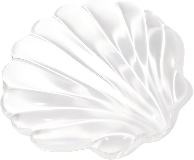 Gel Wrist Rest for Keyboard and Mouse Transparent Shell Keyboard Wrist Rest Ergonomic Cute White Clear Cool Seashell Mouse Wrist Pad Silicone Non-Slip Support for Computer Gaming Home Office