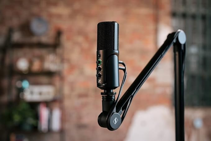 Sennheiser Professional Profile USB Microphone Streaming Set with Boom Arm, 3 m USB-C Cable & Mic Pouch