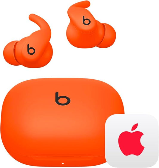 Beats - Powerbeats Fit - Wireless Noise-Cancelling Workout Earbuds with Ultimate Secure Fit with AppleCare+ (2 Years)- Spark Orange