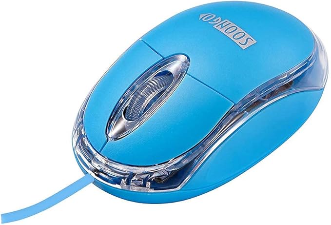 SOON GO Kids Mouse 2 Pack [Pink Blue] for Laptop Mini USB Optical Wired Mice fit for Kids Girls Lady use Compatible with Computer Laptop PC Desktop Windows 7/8/10/XP Vista and Mac