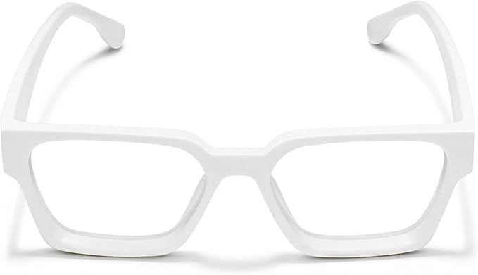 livho Oversized Eyewear Frame for Woman and Men - Rectangle Fashion Glasses for Computer, Chic Preppy Frame