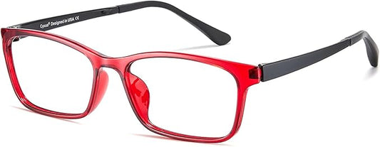 Cyxus Blue Light Glasses Computer Glasses UV Blocking GRP Square Frame Clear Lens Ultra Light Eyewear