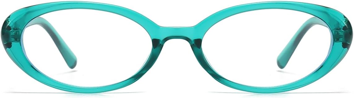JOVAKIT Oval Blue Light Blocking Glasses for Women Men Vintage Fashion Small 90s Retro Oval Frame Style Eyeglasses