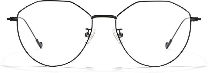 Cyxus Blue Light Glasses for Men and Women, Round Metal Frame Computer Eyeglasses for Office, Gaming, Reading 8090