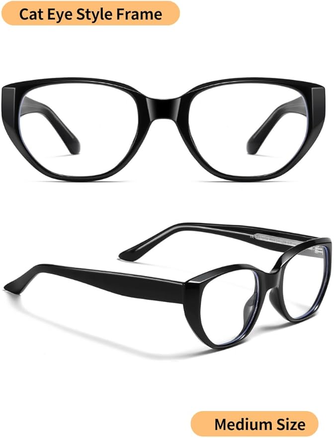 Ultralight Cat Eye Blue Light Glasses for Woman Anti Glare Reduce Eyestrain Gaming/Computer/Screen