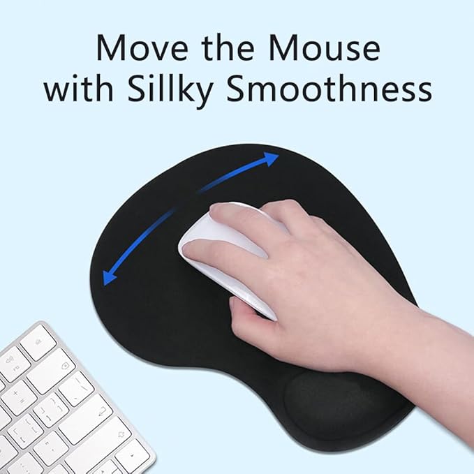 Ergonomic Mouse Pad with Wrist Rest, Gel Wrist Support Mousepad, Pain Relief Laptop Computer Mouse Pad, Non-Slip Mouse Pads for Office & Home (Purple)