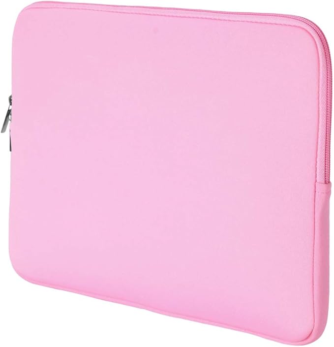 RAINYEAR Laptop Sleeve Case Compatible with 13.3 Inch Notebook Computer Tablet Chromebook 14" MacBook Pro/Max M1 M2 M3 M4 M5 Soft Cover Protective Case Zipper Carrying Bag (Pink)