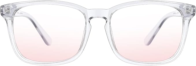 TIJN Blue Light Blocking Glasses for Women Men Square Frame Nerd Eyeglasses Anti Blue Ray Computer Screen Glasses