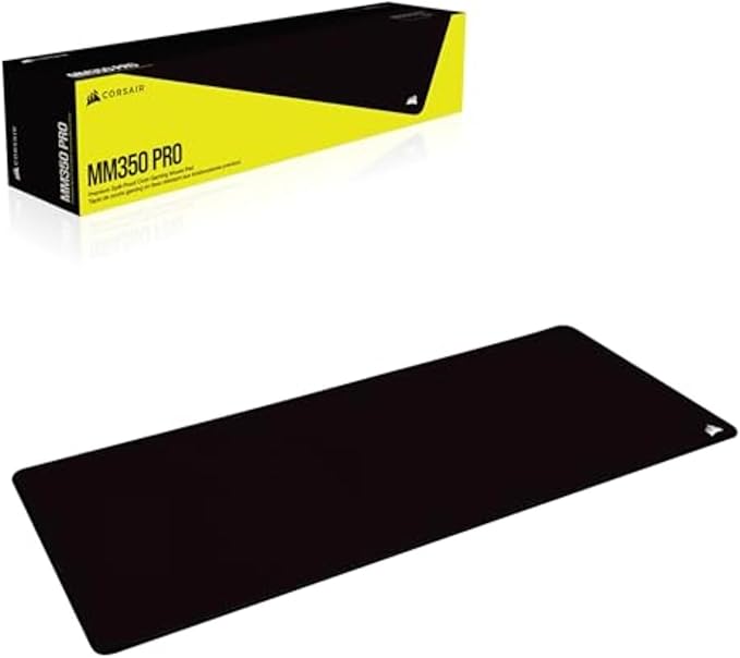Corsair MM350 PRO Extended XL Premium Spill-Proof Cloth Gaming Mouse Pad – 36.6” Width x 15.7” Height Surface – Black
