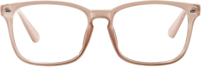 TIJN Blue Light Blocking Glasses for Women Men Square Frame Nerd Eyeglasses Anti Blue Ray Computer Screen Glasses