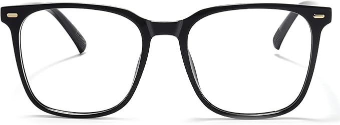 Oversized Square Blue Light Blocking Glasses for Women Men, Anti-Fatigue Computer Monitor Glasses Reduce Eye Strain