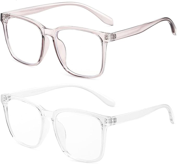 TEAPLMTT Blue Light Blocking Glasses Oversized Square Computer Glasses Anti Blue Light for Women Men