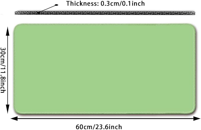 Large Mouse Pad, Non-Slip Desk Blotter, Office Desk Mat, Desk Pad Protector, Laptop Desk Pad, Desk Writing Pad for Office and Home, Mint Green, 24x12 inch