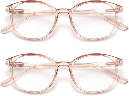 Blue Light Blocking Glasses Round Women Men Computer Glasses Anti Eye Strain/UV/Glare Gaming Glasses