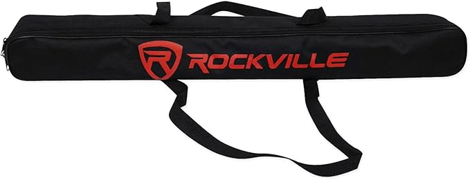 Rockville Wired Pro MIc Kit 1 - High-End Metal Microphone+Mic Stand+Carry Bag+Cable, Black