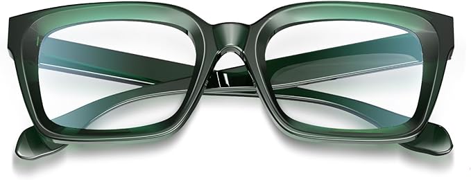 VISOONE Chunky Square Blue Light Blocking Glasses with Anti Computer Glare for Working Women Men MONTANA