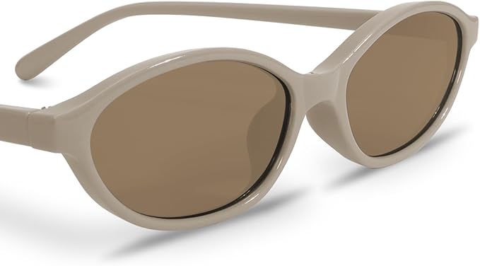 GUVIVI Retro Oval Sunglasses for Women Chic Cat Eye 90s Sunnies Lightweight Narrow Shades Trendy UV protection Sun Glasses