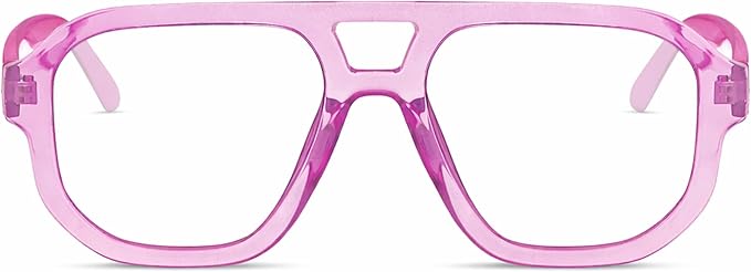 livho Retro Aviator Blue Light Blocking Glasses for Women Men with Soft Case, Trendy Rectangle Computer Eyeglasses