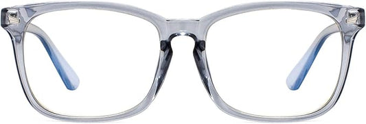 MAXJULI Blue Light Blocking Glasses,Computer Reading/Gaming/TV/Phones Glasses for Women Men(Transparent Blue)