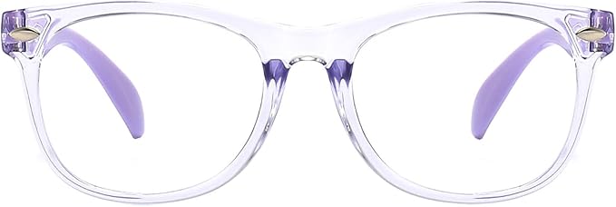 FANNYGO 1 Pack kids Blue Light Blocking Glasses For Girls And Boys Computer Blue Light Blocking Glasses For Age 3-11 (Light purple)