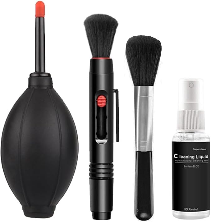 6 in 1 Dust Swiping Air Blower Brush Pen Cloth Cleaning kit for Digital Video Camera Computer Phone Screen Lens - Image 2