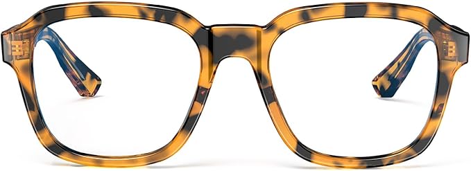 VISOONE Oversized Square Blue Light Blocking Glasses Fashion Computer Eyewear for Women and Men BENNETT