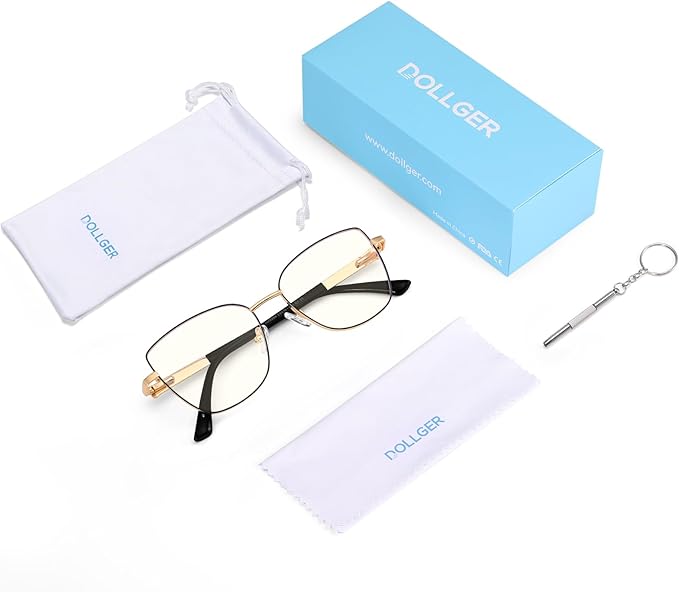 Dollger Blue Light Glasses For Woman Fashion Computer Gaming Eyeglasses Cat Eye Matal Bluelight Blocking Glasses
