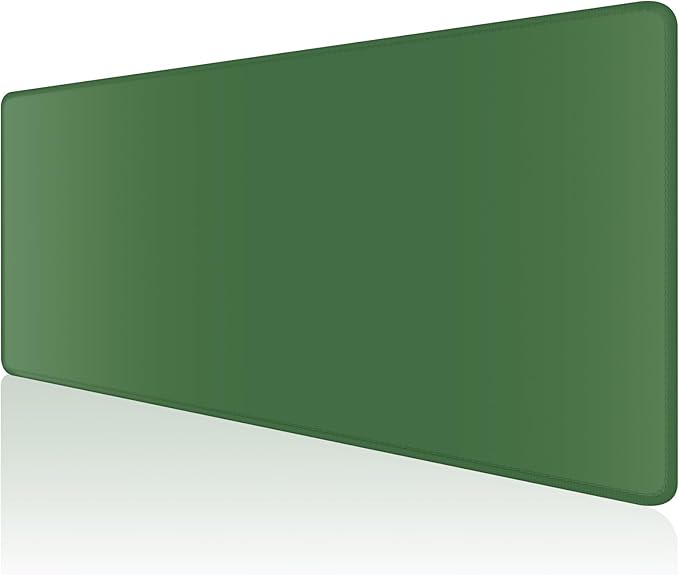 Dapesuom Large Gaming Mouse Pad, Extended Mouse Mat with Stitched Edges, Full Size Keyboard Pad with Non-Slip Base, Big XXL Computer Desk Mats for Gamer, Laptop, Office, 35.5 x 15.7in, Forest Green
