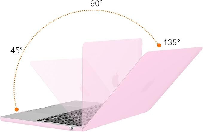 MOSISO Compatible with MacBook Air 13 inch Case M5 2026 M4 2025 M3 M2 2024-2022 A3449 A3240 A3113 A2681, Hard Shell&Keyboard Cover&Screen Film&Type C for MacBook Air 13.6 inch Case, Dusty Pink