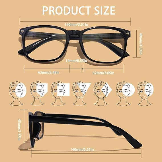 BIRDDIE Blue Light Blocking Glasses for Women & Men, UV400 Anti-Glare Computer Glasses for Gaming,Reading & Eye Strain Relief