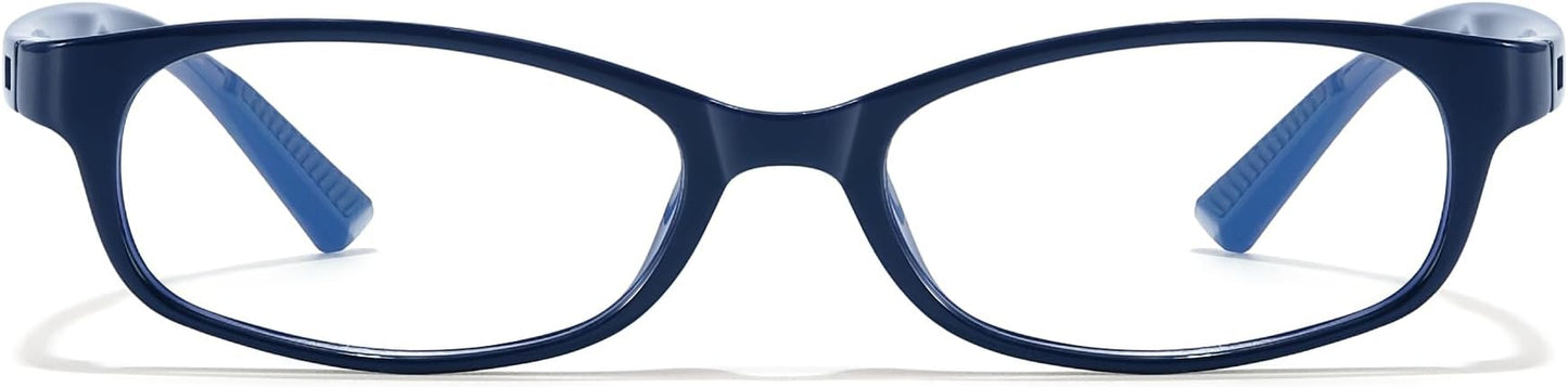 SODQW Office-Siren Blue Light Glasses for Women, Rectangle Frame, Y2K Small Eyewear, Anti Eyestrain Computer Glasses