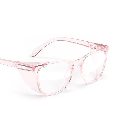 Stoggles Square Safety Glasses, Z87.1 Certified Polycarbonate Protective Eyewear, Anti-Fog, Scratch & Shatter Proof, UV & Blue-Light Blocking, Top & Side Shields, Wide Fit, Rx Friendly, Unisex