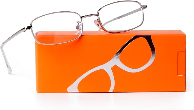 ADE WU Fashion Glasses for Woman Men, Y2k Rectangle Blue Light Glasses 90s Metal Gold Silver Black Fake Glasses