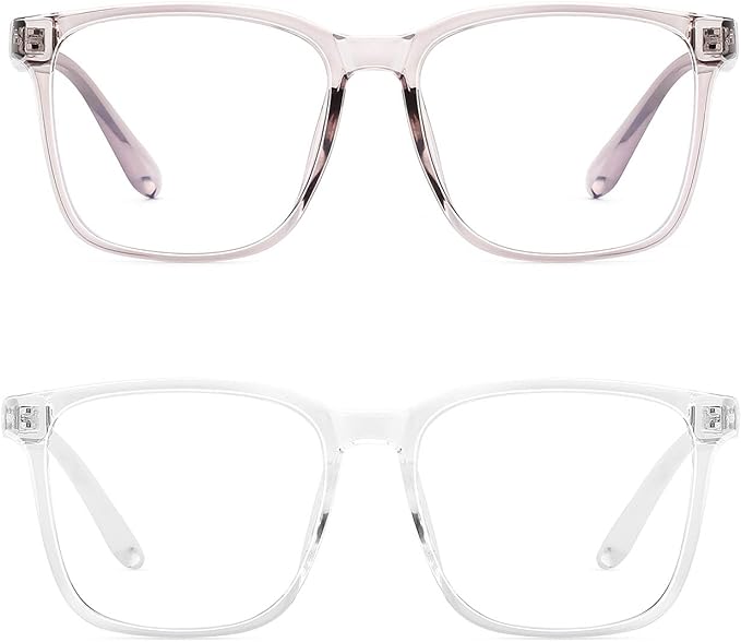 TEAPLMTT Blue Light Blocking Glasses Oversized Square Computer Glasses Anti Blue Light for Women Men
