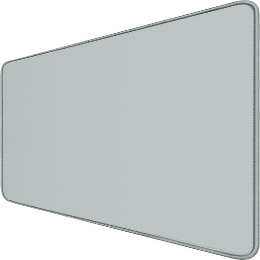 Large Extended Gaming Mouse Pad with Stitched Edges, 47.3 X 23.6 in Desk Pad Durable Non-Slip Natural Rubber Base, Waterproof Computer Keyboard Mat for Esports Pros, Gamer, Desktop, Grey