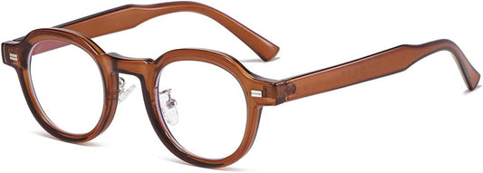 JOVAKIT Trendy Round Blue Light Blocking Glasses for Women Men Retro Vintage Circle Style Non-prescription Computer Glasses