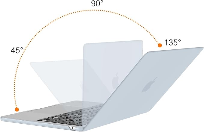 MOSISO Compatible with MacBook Air 13 inch Case M5 2026 M4 2025 M3 M2 2024-2022 A3449 A3240 A3113 A2681, Hard Shell&Keyboard Cover&Screen Film&Type C for MacBook Air 13.6 inch Case, Baby Blue