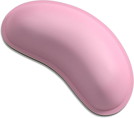 Dapesuom Mouse Wrist Rest, Ergonomic Memory Foam Mouse Wrist for Computer Desk Mats Support, PU Leather Hand Rest Pad Cushion for Gaming, Laptop, Men, Women, Pain Relief & Easy Typing, Rose Pink