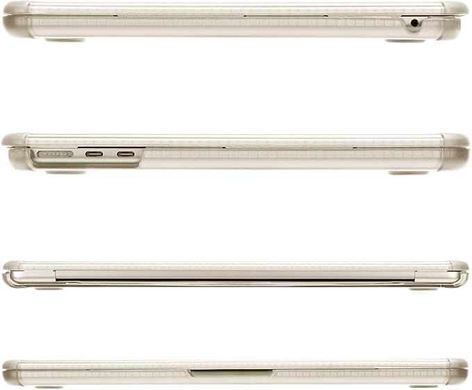 MOSISO Compatible with MacBook Air 13 inch Case M5 2026 M4 2025 M3 M2 2024-2022 A3449 A3240 A3113 A2681,3 in 1 Kit Crack-Resistant Heavy Duty Protective Plastic Hard Case with TPU Bumper, Starlight